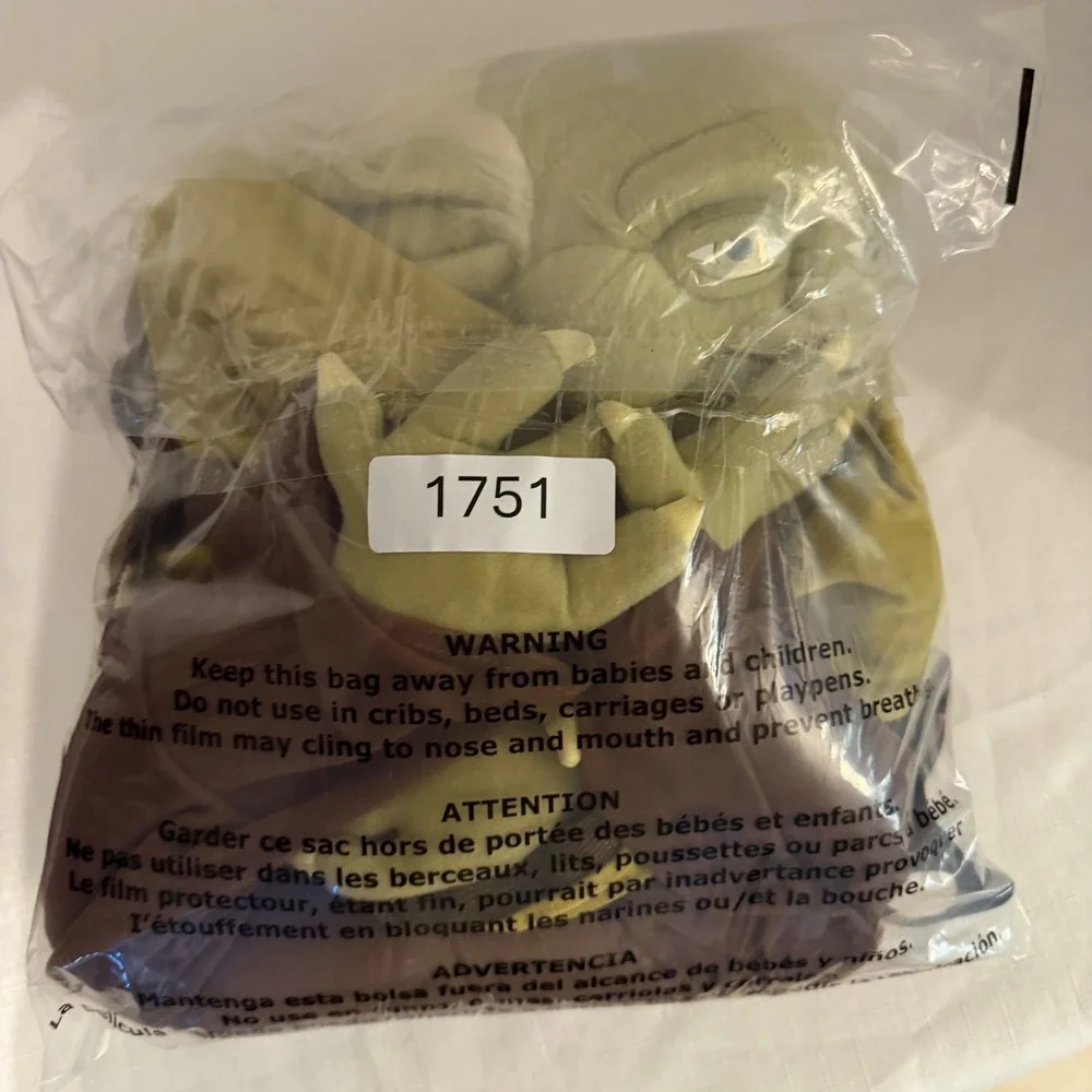Disney Parks Yoda Plush Backpack Kids OS Star Wars Jedi Master Green Brown
